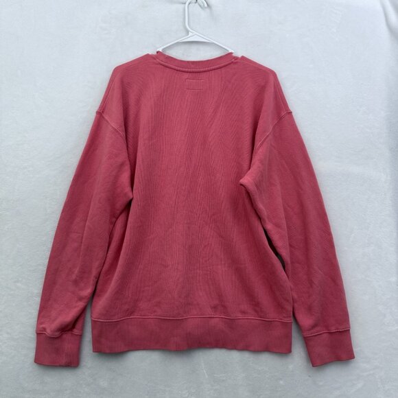 Nudie Jeans Sweatshirt Mens S Pink Fleece Pullover Logo Embroidered - Picture 9 of 9